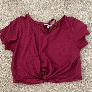 American Eagle Tie-Front Crop